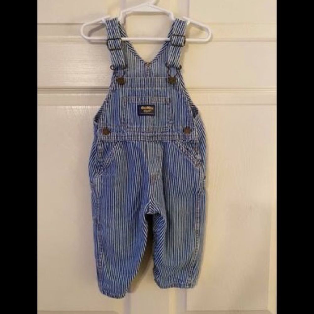Vintage Pinstriped Train Conducter Overalls 18m
